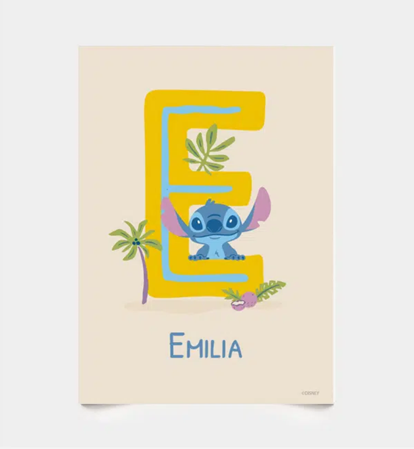 Stitch · Buchstabe E mit Namen