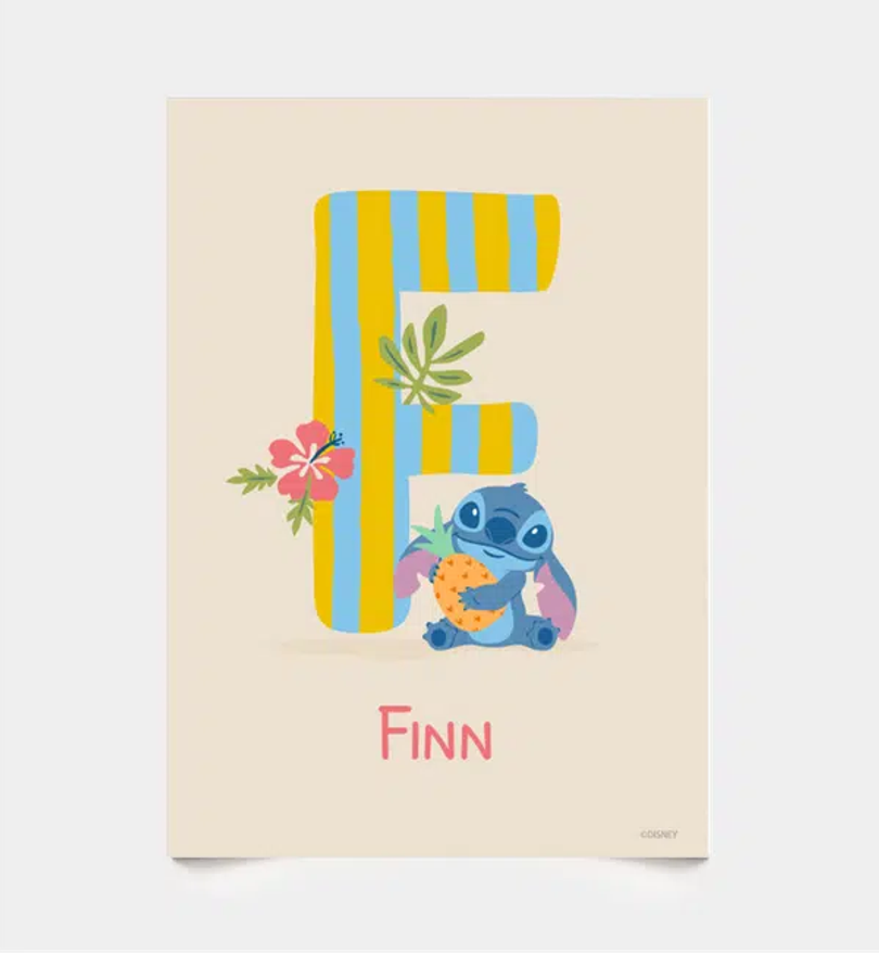 Stitch · Buchstabe F mit Namen