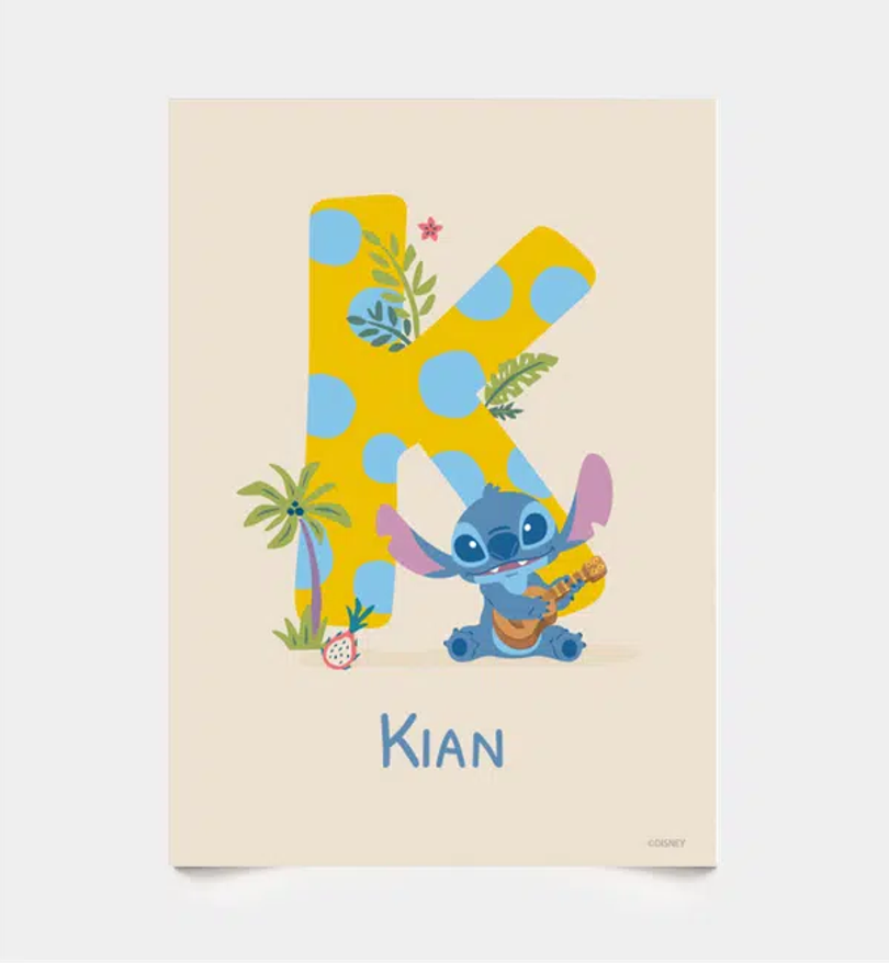 Stitch · Buchstabe K mit Namen