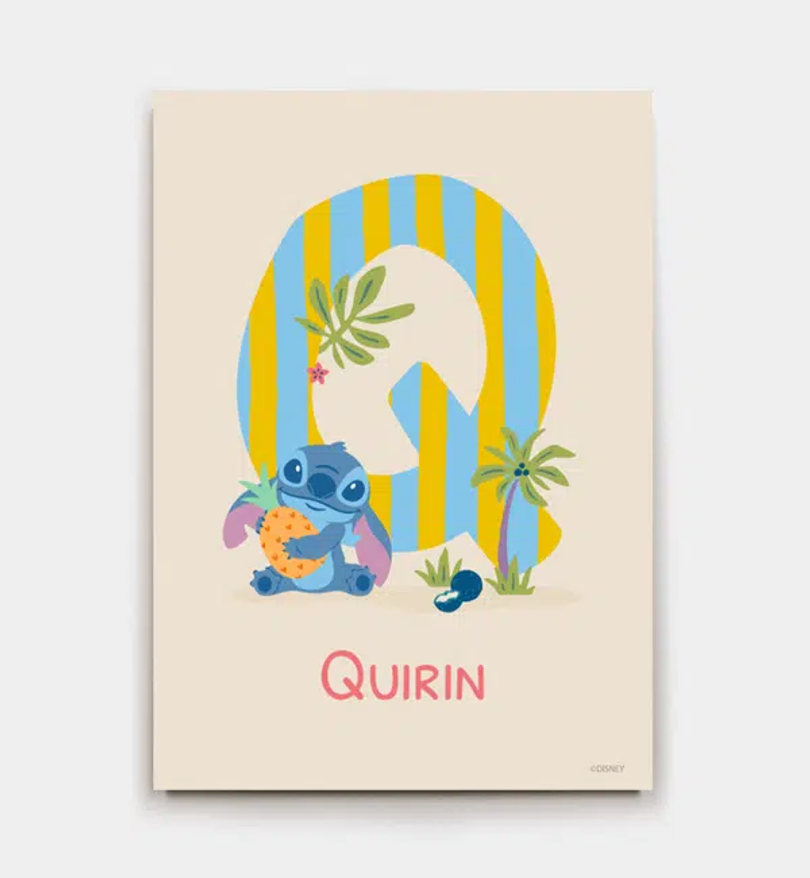 Stitch · Buchstabe Q mit Namen