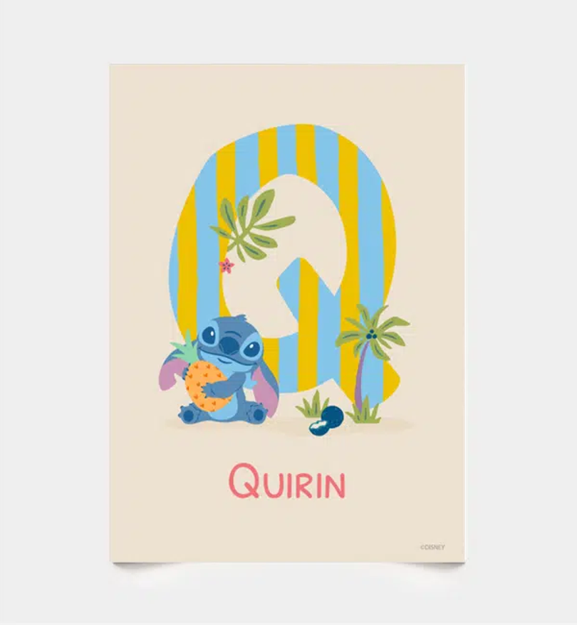 Stitch · Buchstabe Q mit Namen