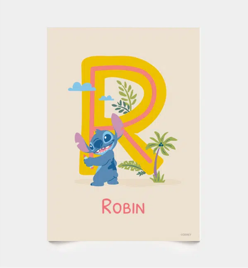 Stitch · Buchstabe R mit Namen