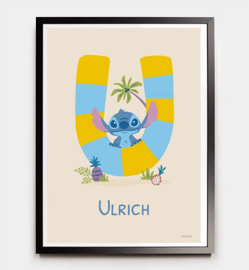 Stitch · Buchstabe U mit Namen