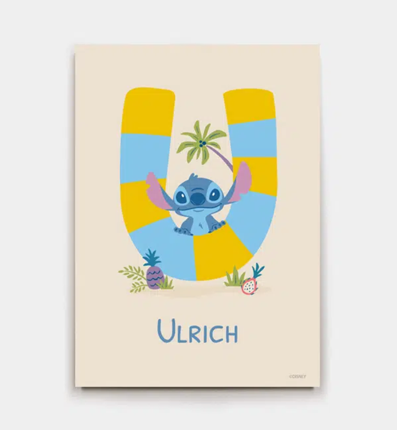 Stitch · Buchstabe U mit Namen