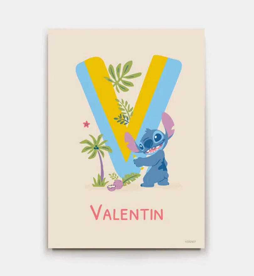 Stitch · Buchstabe V mit Namen