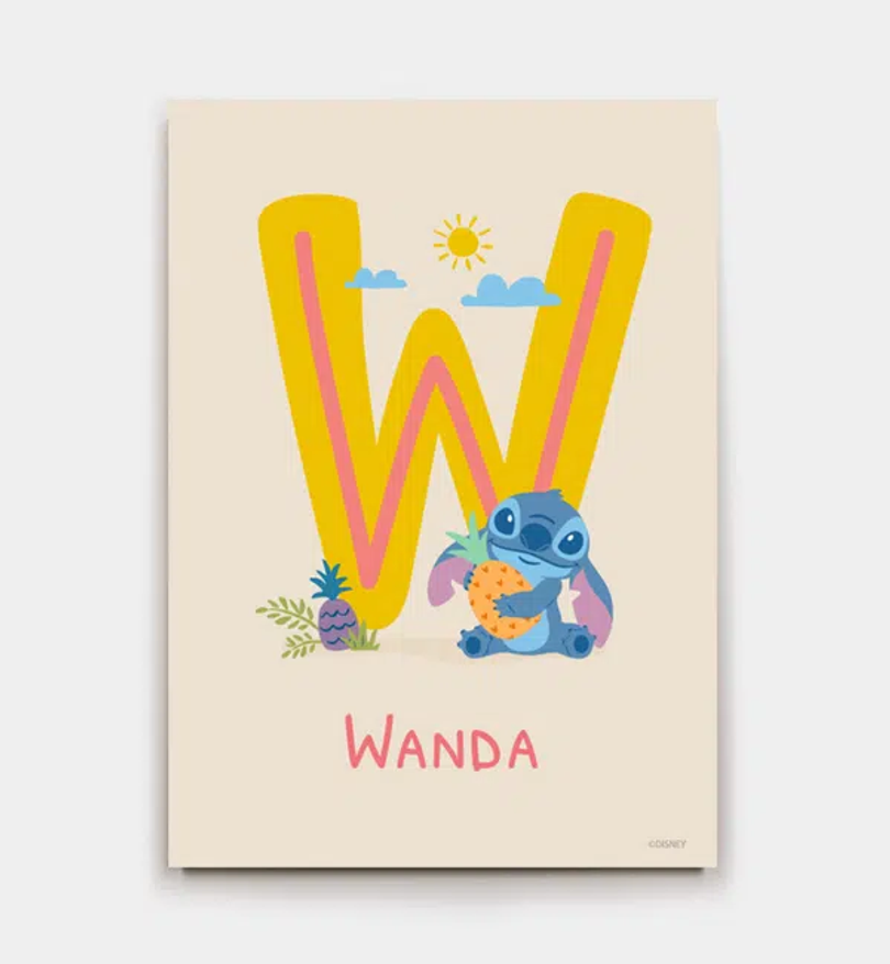 Stitch · Buchstabe W mit Namen