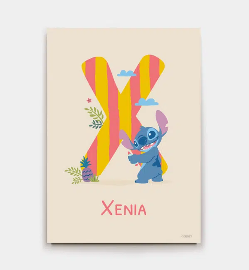 Stitch · Buchstabe X mit Namen