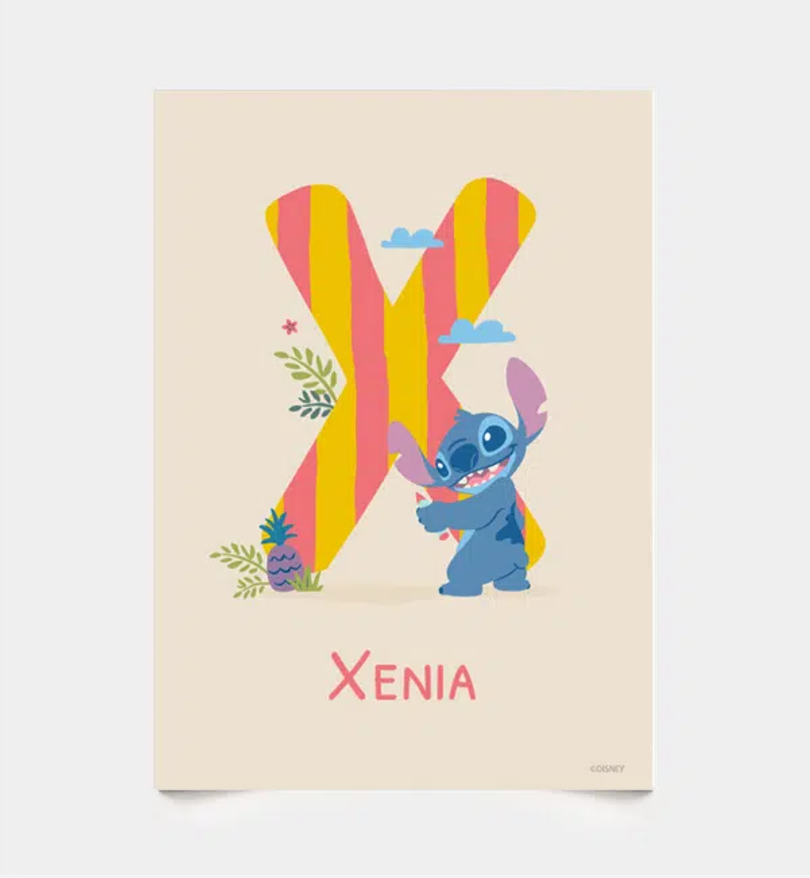 Stitch · Buchstabe X mit Namen