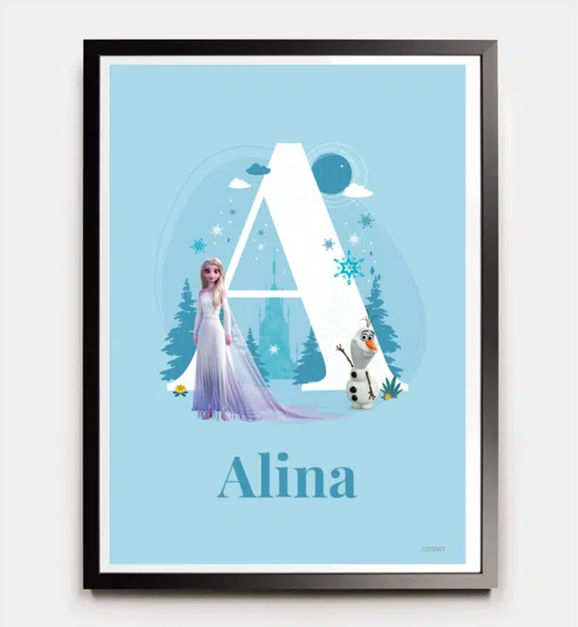 Frozen · Buchstabe A mit Namen