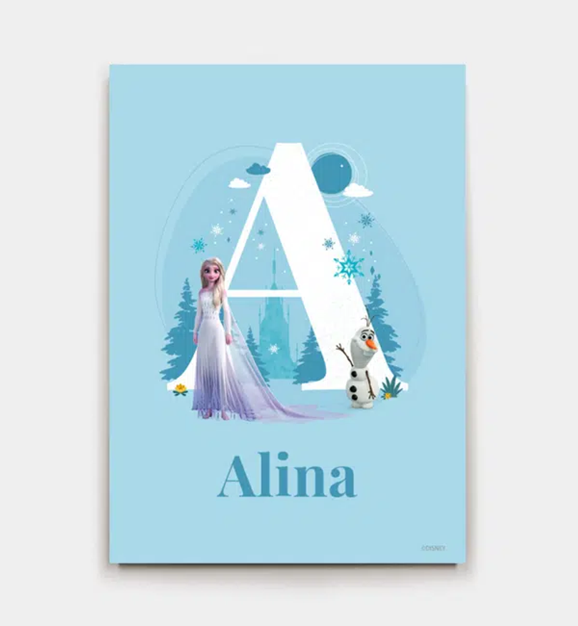 Frozen · Buchstabe A mit Namen
