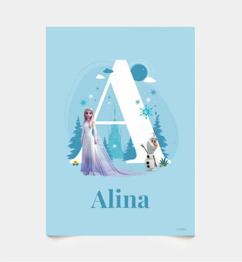 Frozen · Buchstabe A mit Namen