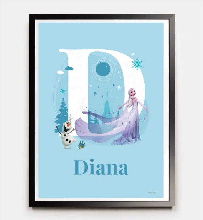 Frozen · Buchstabe D mit Namen