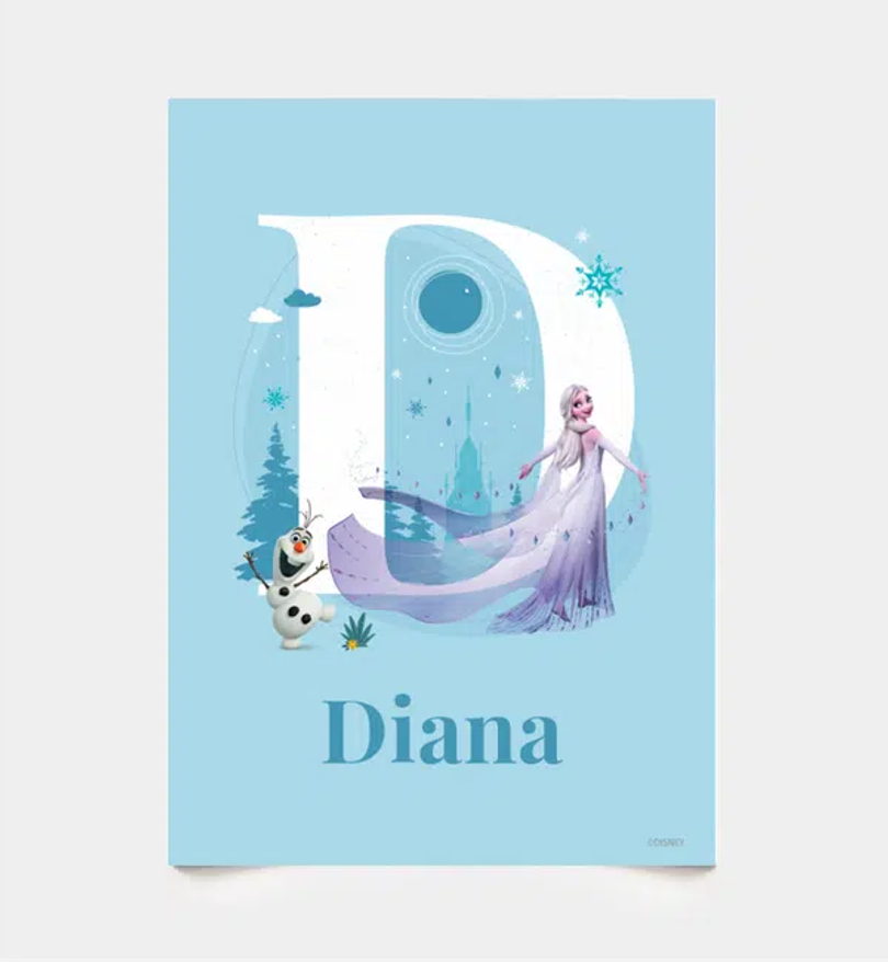 Frozen · Buchstabe D mit Namen