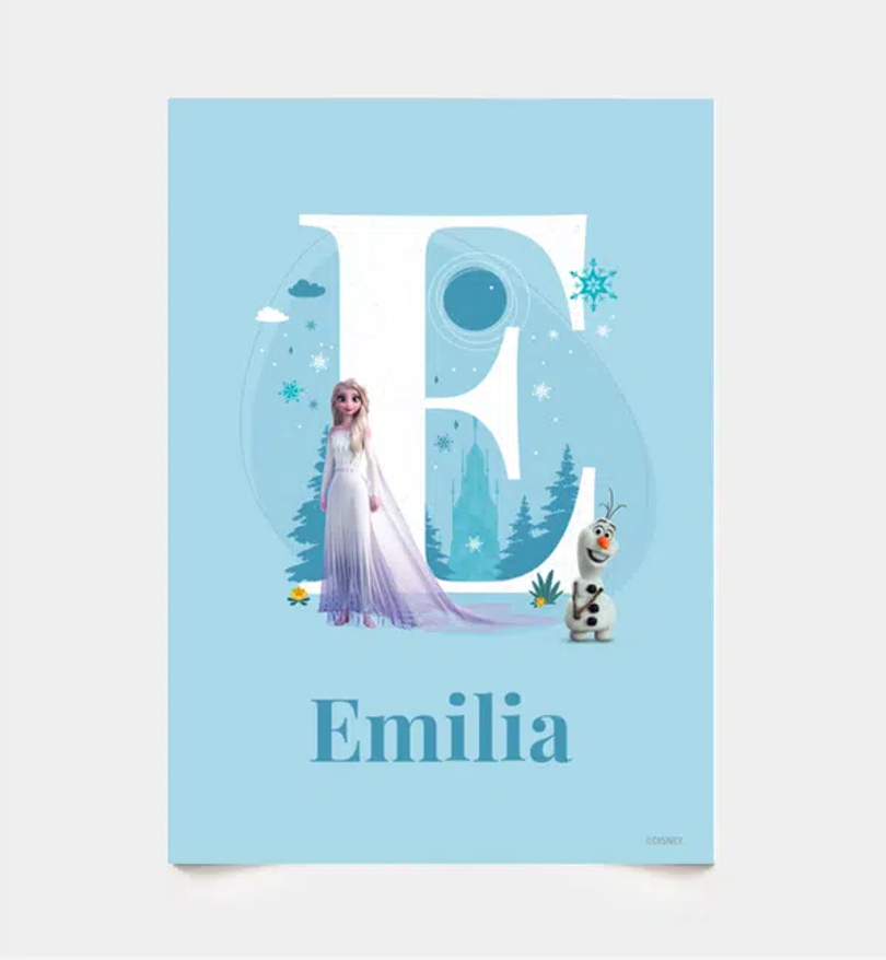 Frozen · Buchstabe E mit Namen