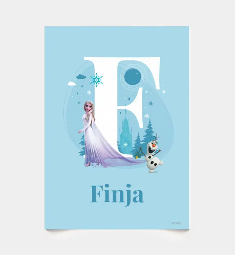Frozen · Buchstabe F mit Namen