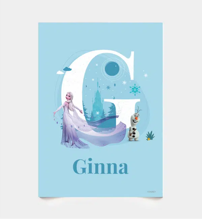 Frozen · Buchstabe G mit Namen