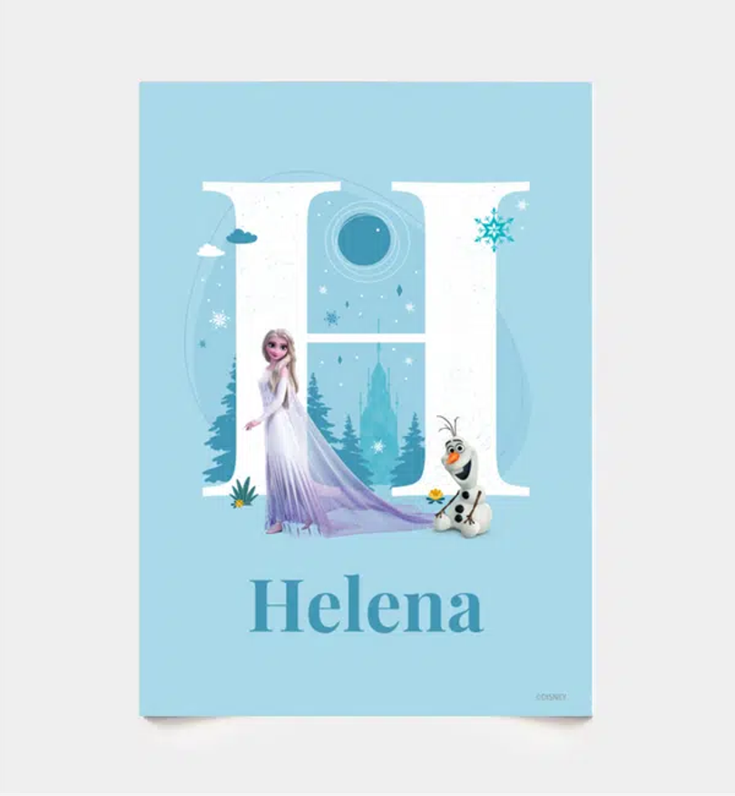 Frozen · Buchstabe H mit Namen