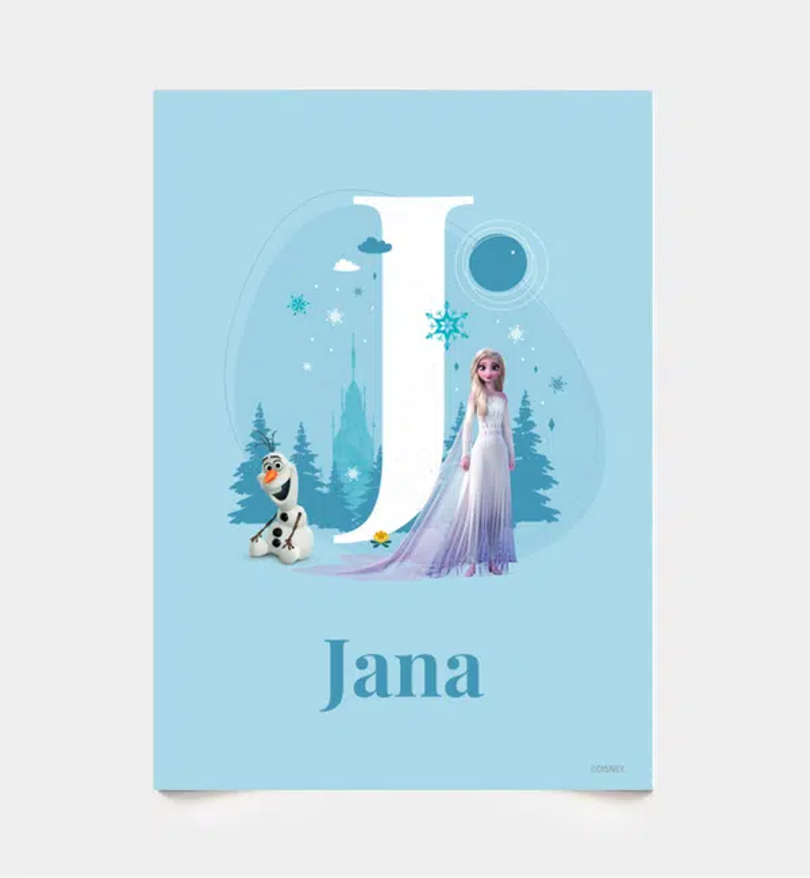 Frozen · Buchstabe J mit Namen