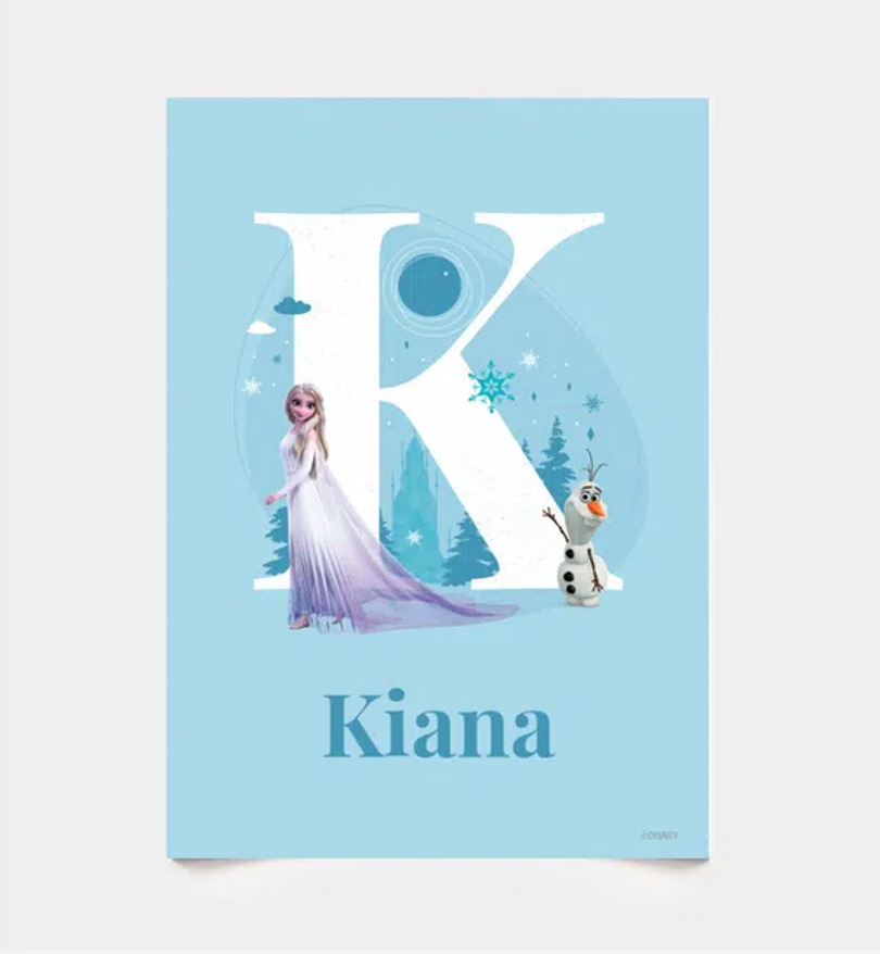 Frozen · Buchstabe K mit Namen
