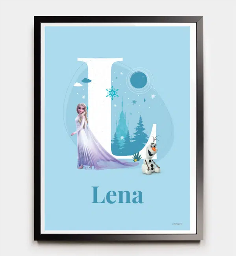 Frozen · Buchstabe L mit Namen
