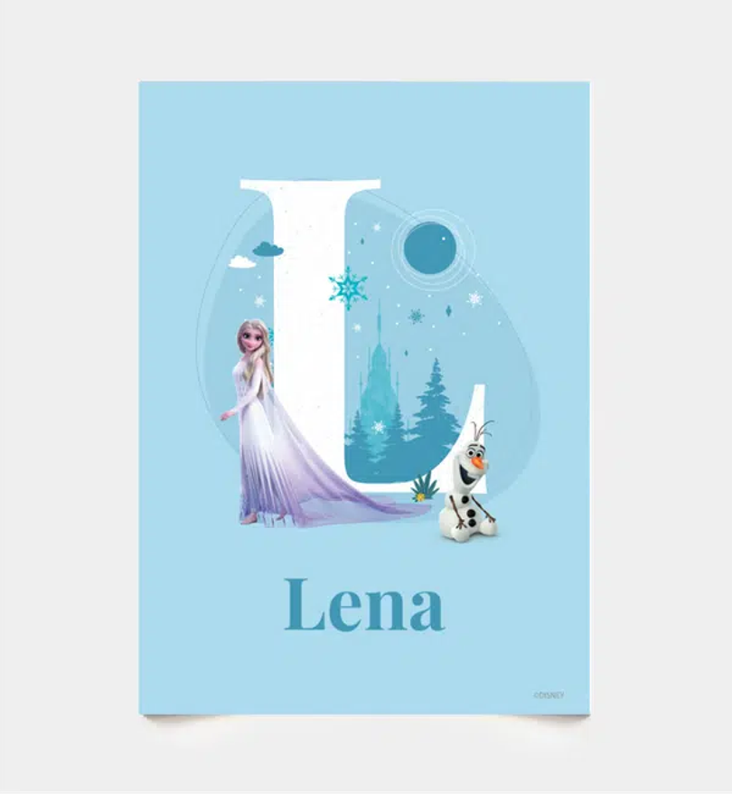 Frozen · Buchstabe L mit Namen
