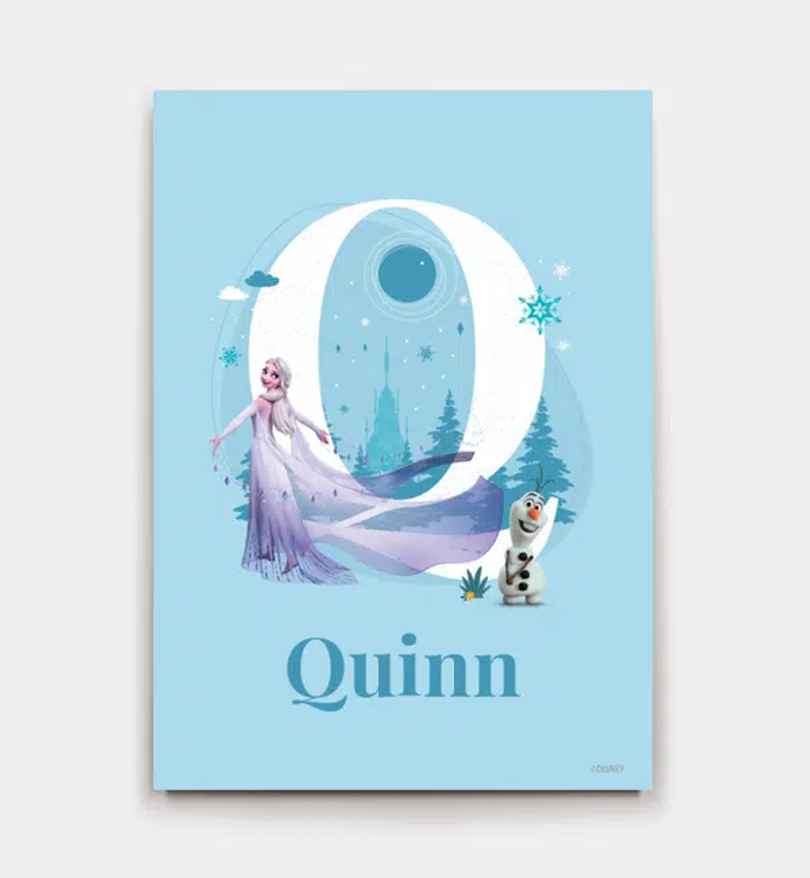 Frozen · Buchstabe Q mit Namen