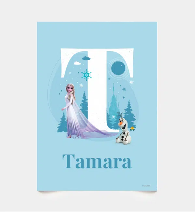 Frozen · Buchstabe T mit Namen
