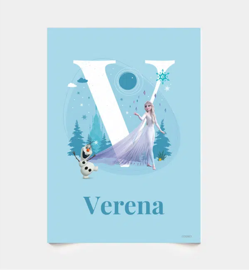 Frozen · Buchstabe V mit Namen