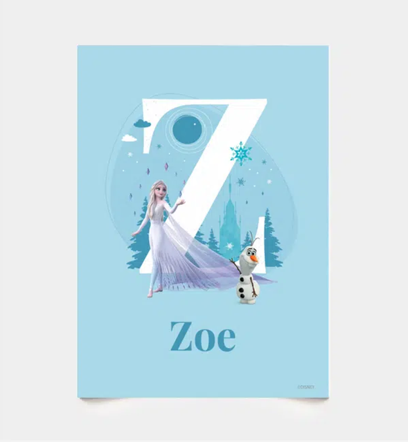 Frozen · Buchstabe Z mit Namen