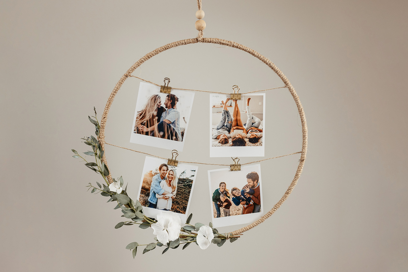 Blumenkranz mit Fotos