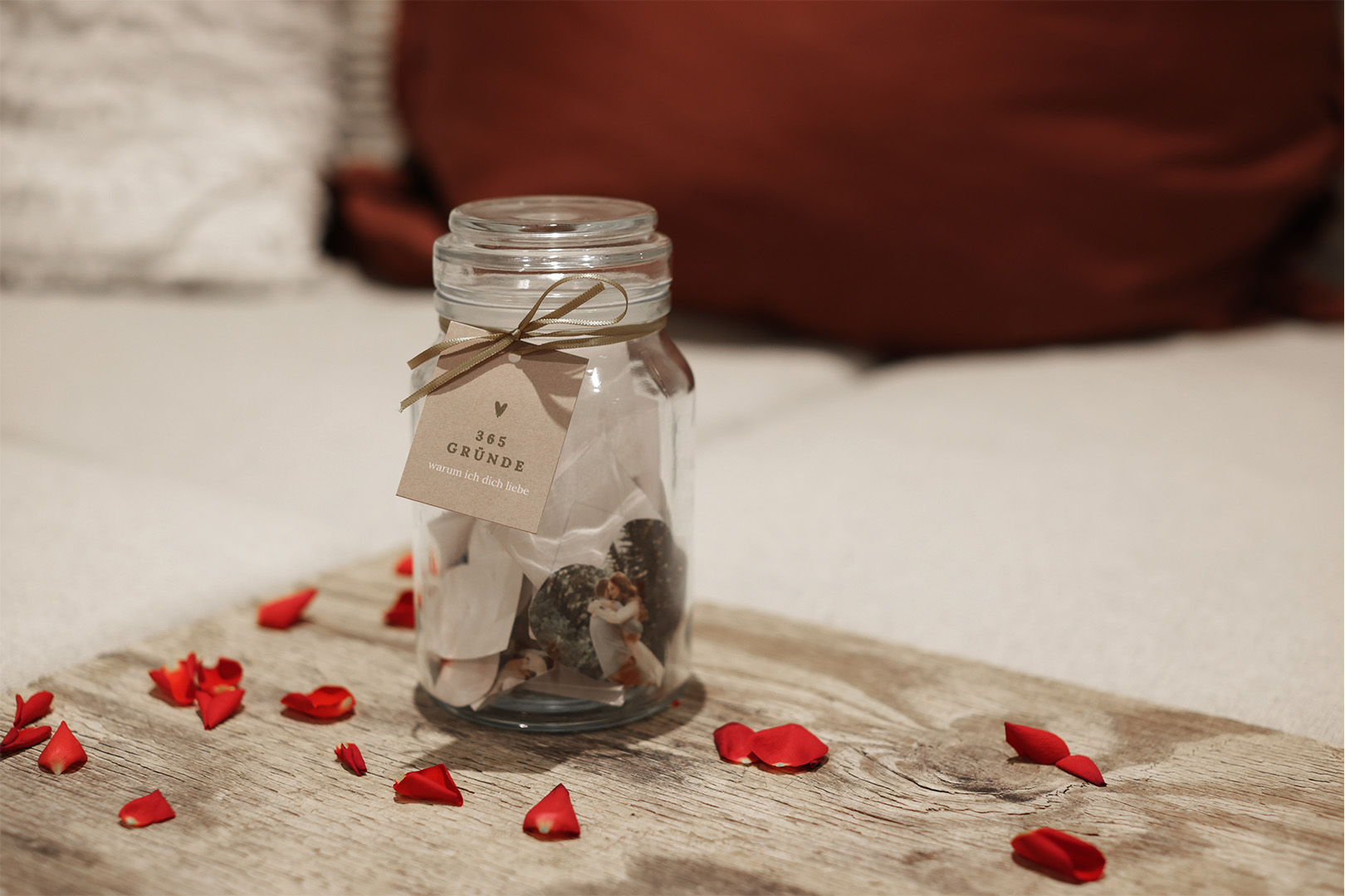 Liebeserklärung im Glas