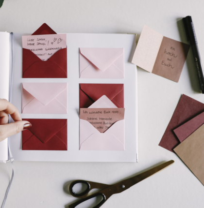 Gästebuch Briefe DIY