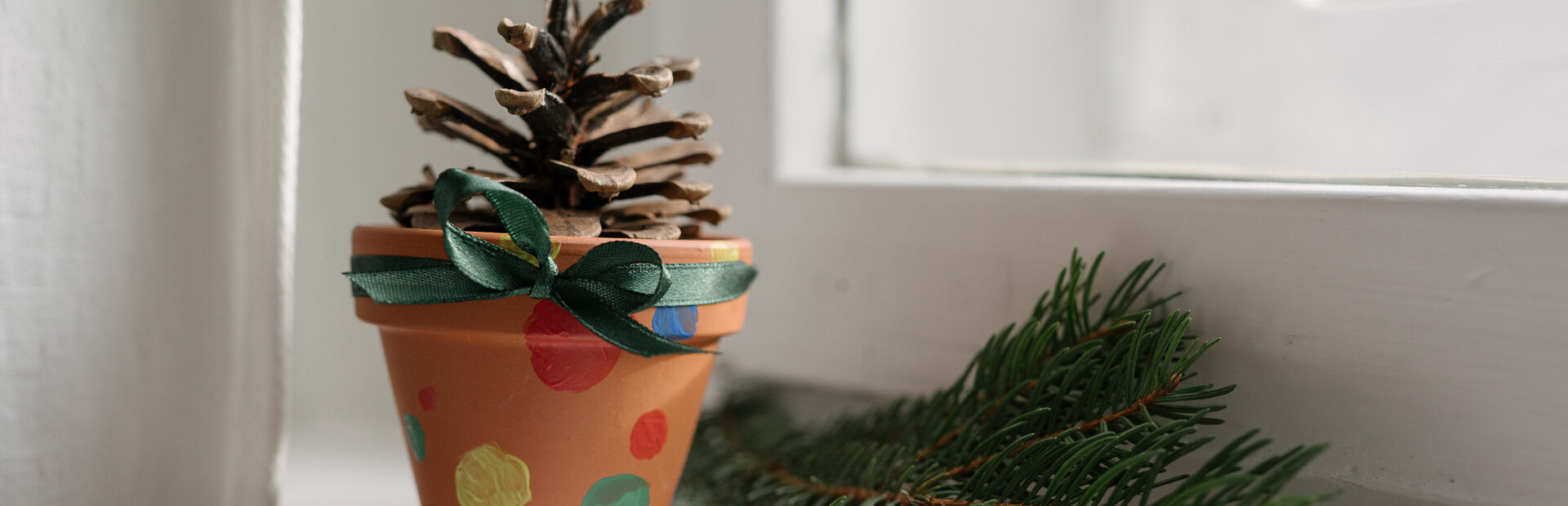 Kinderbasteln Tontopf Baum