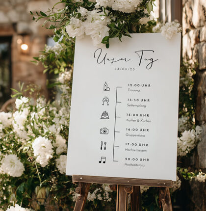 Ablaufplan einer Hochzeit